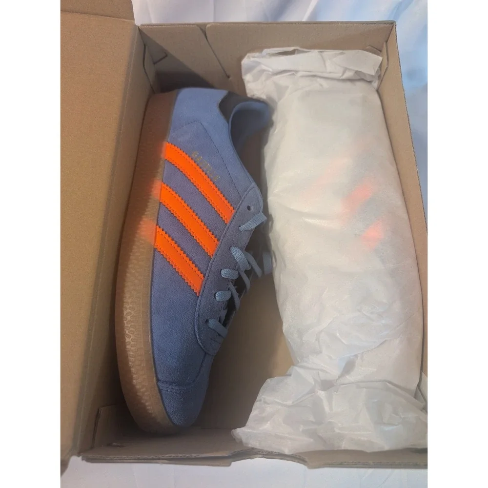 adidas Gazelle J Kids Youth 6 Blue Orange Shoes JP7124 New In Box FR 38 2/3NIB